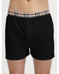 Burberry | Black Check-Waist Boxers for Men | Lyst