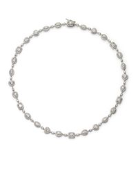 CZ by Kenneth Jay Lane | White Paveacute Multishape Frame Necklace | Lyst