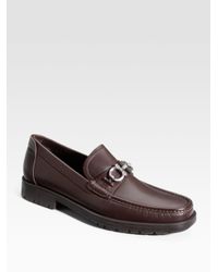 Ferragamo | Brown Master Leather Loafers for Men | Lyst