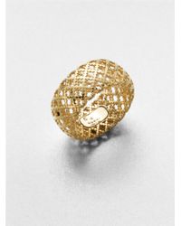 Gucci | Metallic Diamantissima 18k Yellow Gold Band Ring | Lyst