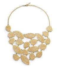 Isharya | Metallic Filigree Bib Necklace | Lyst