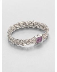 John Hardy | Purple Amethyst Sterling Silver Braided Bracelet | Lyst