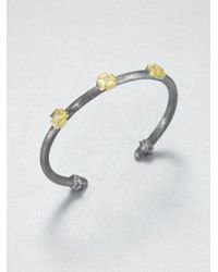 Jude Frances | Metallic Sapphire Triple Maltese Cross Cuff | Lyst
