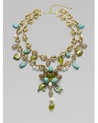 Oscar de la Renta | Blue Multistone Necklace | Lyst