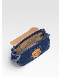 prada denim shoulder bag