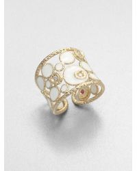 Roberto Coin | Metallic Diamond Enamel 18k Gold Ring | Lyst
