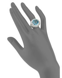 Slane | Blue Topaz Basketweave Ring | Lyst