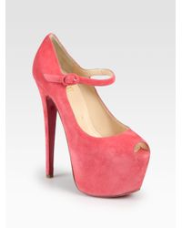 Christian Louboutin Lady Highness Suede Mary Jane Platform Pumps ... Christian Louboutin Lady Highness Suede Mary Jane Platform Pumps ...