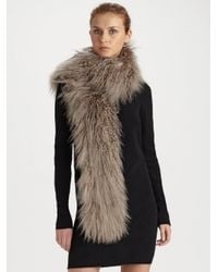 Dolce & Gabbana | Brown Fur Scarf | Lyst