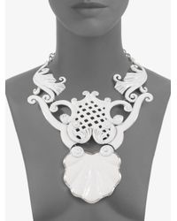 Isaac Mizrahi New York | White Draper Necklace | Lyst