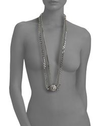 Judith Leiber | Gray Swarovski Crystal Turtle Necklace | Lyst