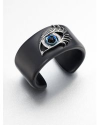 Stephen Webster | Black Sterling Silveraccented Open Eye Bracelet | Lyst