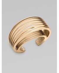 Vionnet | Metallic Structured Slotted Cuff Bracelet | Lyst