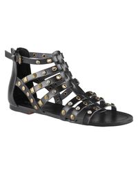 aldo black flat sandals