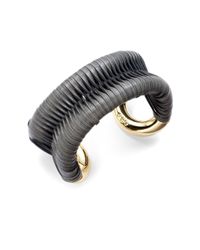 Giles & Brother | Gray Cortina Leather Cuff | Lyst