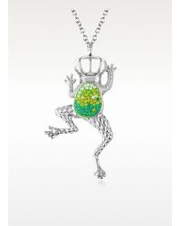 Just Cavalli - Green Frog Pendant Necklace - Lyst