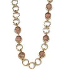 Kara Ross | Metallic Snakeskin Resin Imprint Necklace | Lyst