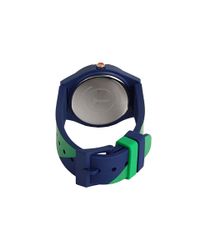 Jack Spade Blue Navy Green Repp Stripe Rubber Strap with Solid Green Face for men