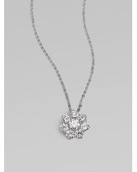 Adriana Orsini | Metallic Sterling Silver Flower Pendant Necklace | Lyst