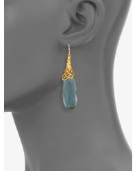 Alexis Bittar | Woven Cap Green Amytheyst Earrings | Lyst