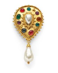 Ben-Amun | Metallic Byzantine Teardropshaped Brooch | Lyst