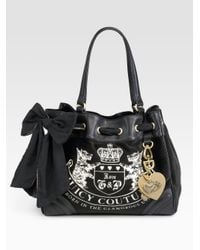 Juicy couture black velvet purse online