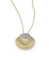 KC Designs | Metallic Diamond Seashell Pendant Necklace | Lyst