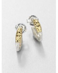 Konstantino | Metallic 18k Gold Sterling Silver Hoop Earrings | Lyst