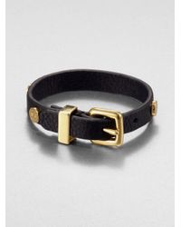 Marc By Marc Jacobs | Black Studded Leather Bracelet | Lyst