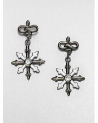 M.c.l Matthew Campbell Laurenza | Metallic White Topaz Enamel and Sterling Silver Earrings | Lyst