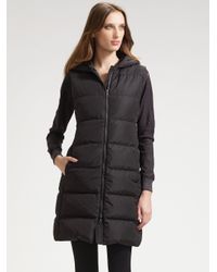 Prada | Black Hooded Down Vest | Lyst