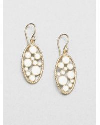 Roberto Coin | Metallic Bollicine Diamond, Enamel & 18K Yellow Gold Oval Drop Earrings | Lyst