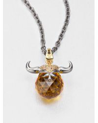 Stephen Webster | Multicolor Taurus Topaz Astro Ball Pendant Necklace | Lyst