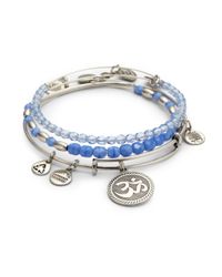 ALEX AND ANI | Blue Claire Bangle Set | Lyst