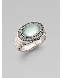 John Hardy | Metallic Blue Topaz and Sterling Silver Ring | Lyst
