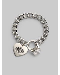 Juicy Couture | Metallic Engagement Ring Charm Bracelet | Lyst
