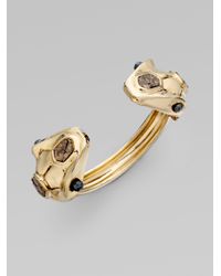 Kara Ross | Metallic 14k Goldplated Dual Snake Cuff | Lyst