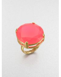kate spade new york | Pink Faceted Cocktail Ring | Lyst