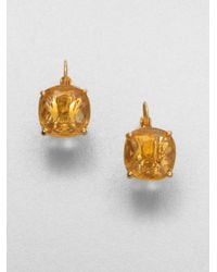 kate spade new york | Yellow Faceted Square Drop Earrings | Lyst