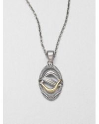 Lagos | Metallic Sterling Silver 18k Gold Pendant Necklace for Men | Lyst