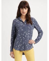 Equipment | Blue Starry Night Slim Signature Shirt | Lyst