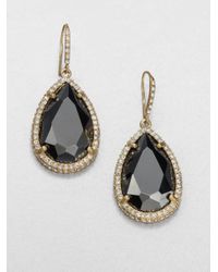 ABS By Allen Schwartz | Black Faceted Drop Earrings | Lyst