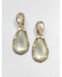Alexis Bittar | White Lucite Crystal Motherofpearl Citrine Drop Earrings | Lyst