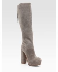Dolce Vita | Black Suede Block-heel Knee-high Boots | Lyst