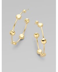 Georg Jensen | Metallic 18k Yellow Gold Hoop Earrings | Lyst