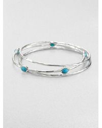 Ippolita | Metallic Turquoise Sterling Silver Bangle Set | Lyst