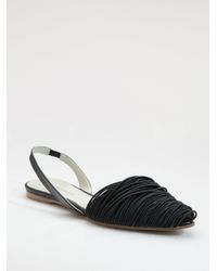 Jil Sander | Black Corded Slingback Flats | Lyst