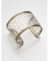 John Hardy | Metallic Sterling Silver & 18K Yellow Gold Cuff Bracelet for Men | Lyst