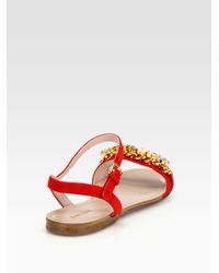 miu miu jeweled flat sandals