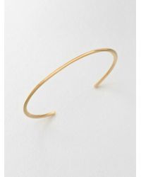 Saint Laurent | Metallic Jonc Fil Rond Cuff Bracelet | Lyst
